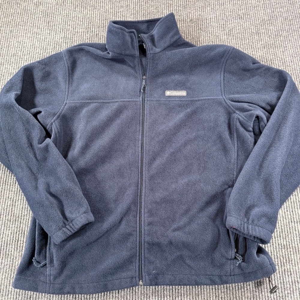 Columbia Steens Mountain Fleece Full Zip Jacket Mens XL Navy Blue WM3220